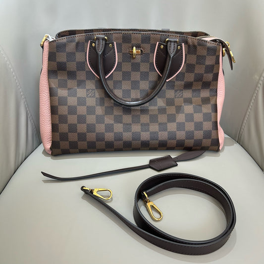 Louis Vuitton - Normandy - Damier Ebene canvas with Taurillon leather - Brown and Pink - (Medium)