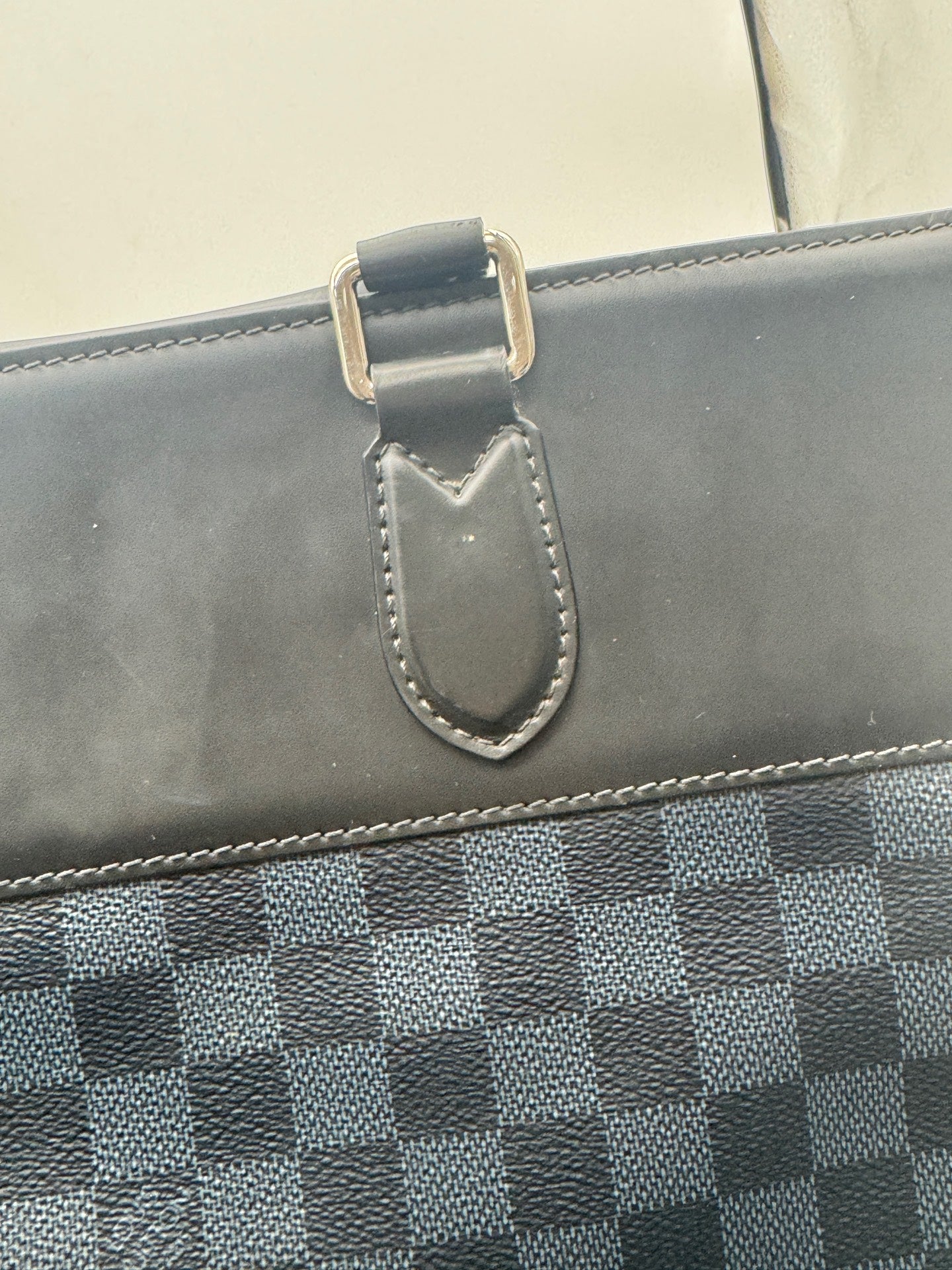 Louis Vuitton - Porte-Documents Vertical - Damier Graphite canvas with leather trim - Blue - (Large)
