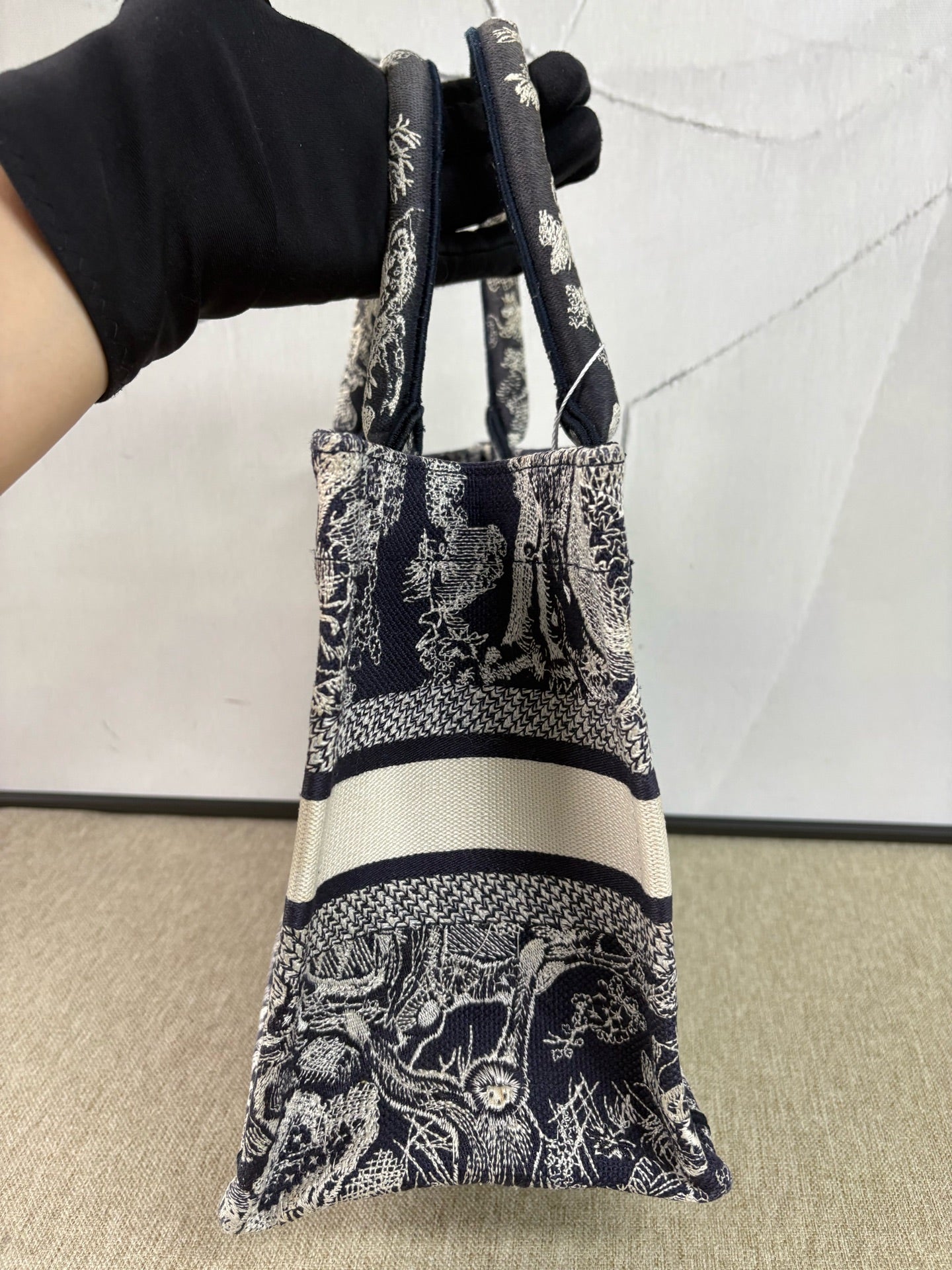 Dior - Book Tote - Canvas - Blue and White - (Small)