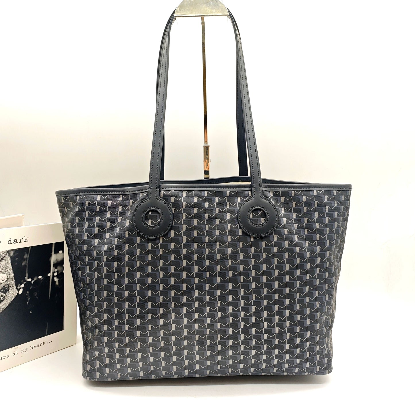 Moynat - Oh! Tote - Coated canvas with leather trim - Black - (Medium)