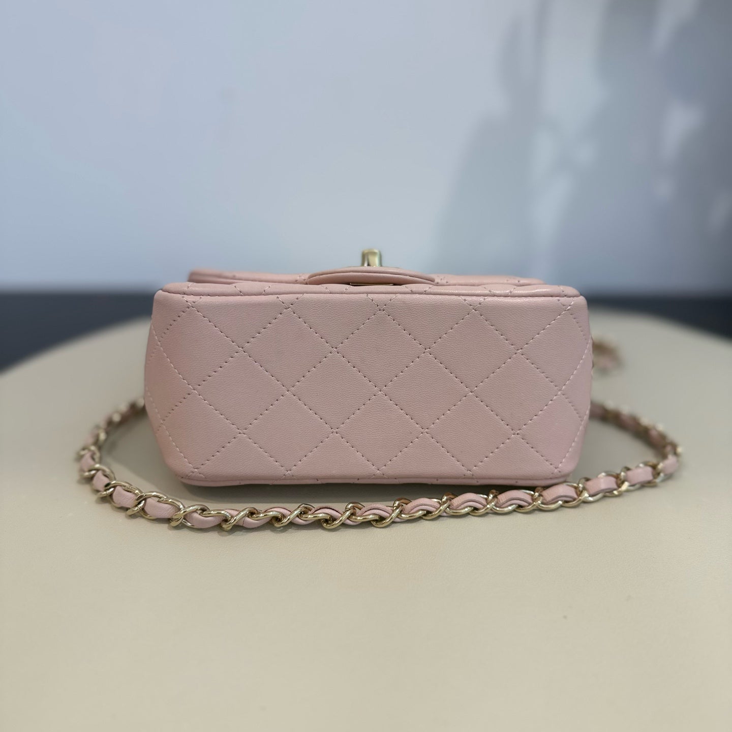 Chanel - Square Mini Flap Bag - Lambskin leather - Pink - (mini)