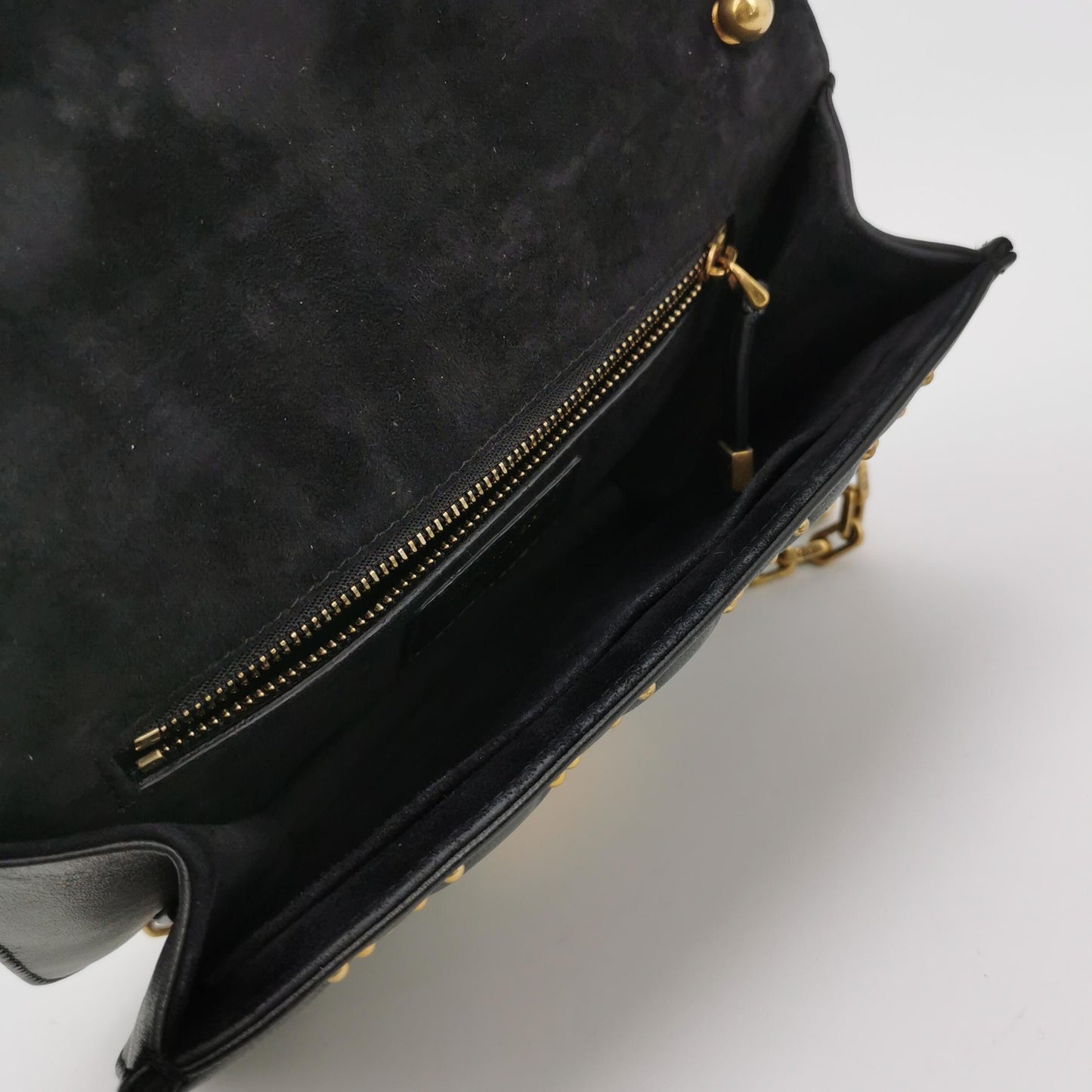 Dior - Studded Flap Bag - Leather - Black - (mini)