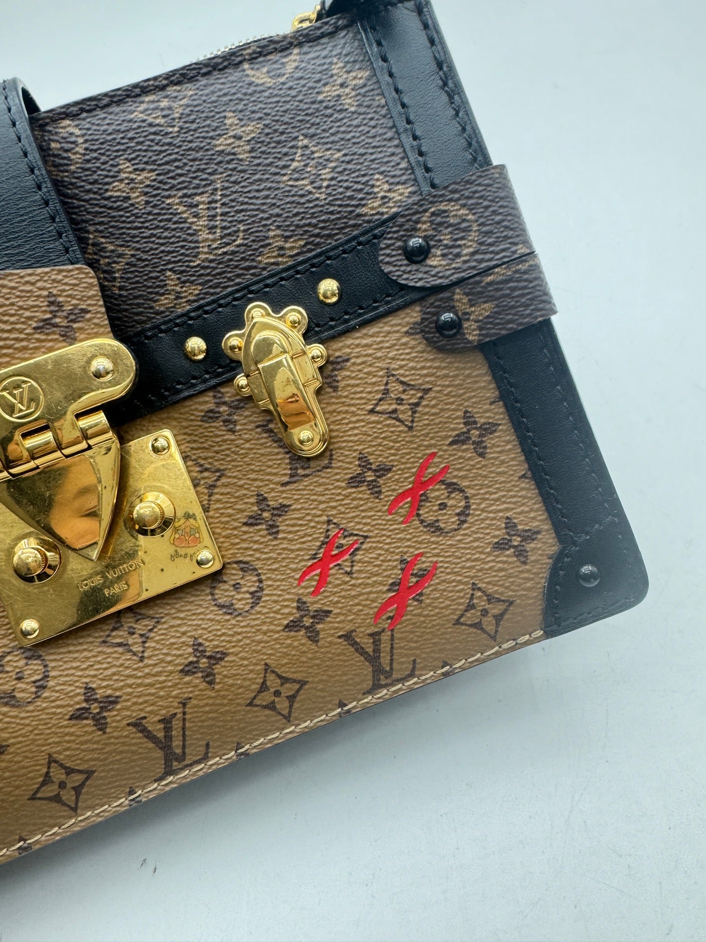 Louis Vuitton - Trunk Clutch - Coated canvas with cowhide leather trim - Brown - (Mini)