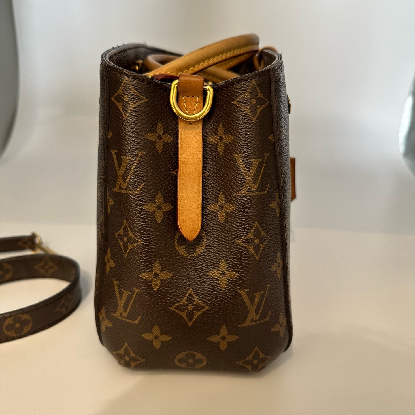 Louis Vuitton - Montaigne BB - Monogram coated canvas and Vachetta leather - Brown - (Small)