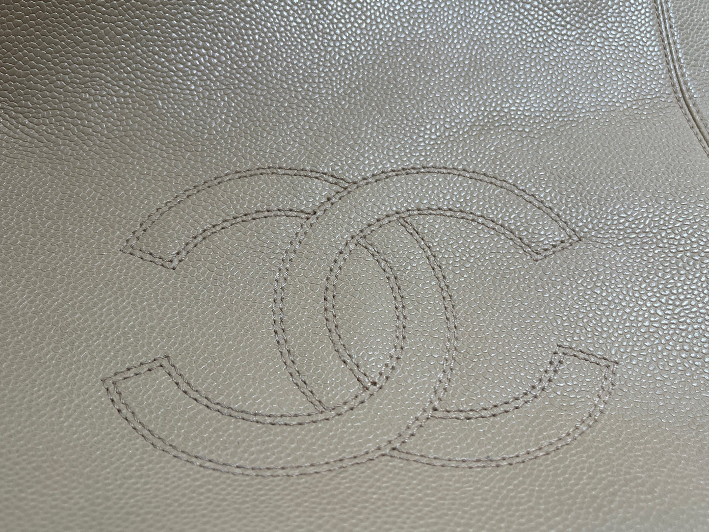 Chanel - Vintage Caviar Skin Tote - Caviar leather - Beige - (medium)