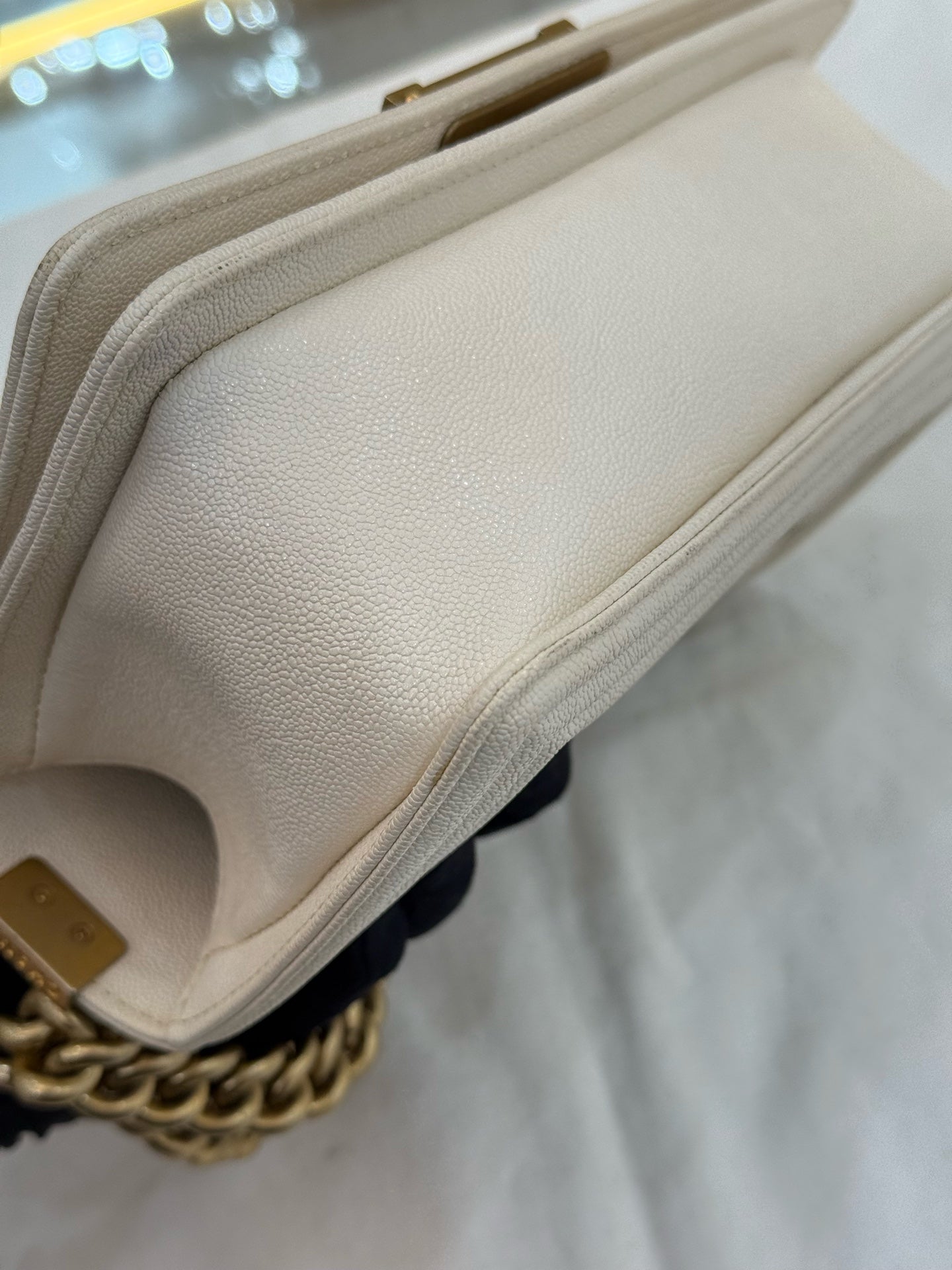 Chanel - Le Boy Small - Caviar leather - White - (Small)