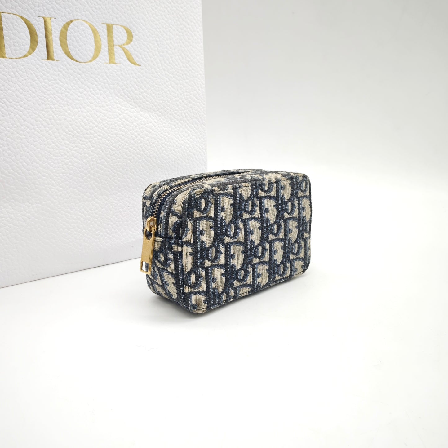 Dior - Oblique Canvas Belt Pouch - Cloth - Blue - (mini)
