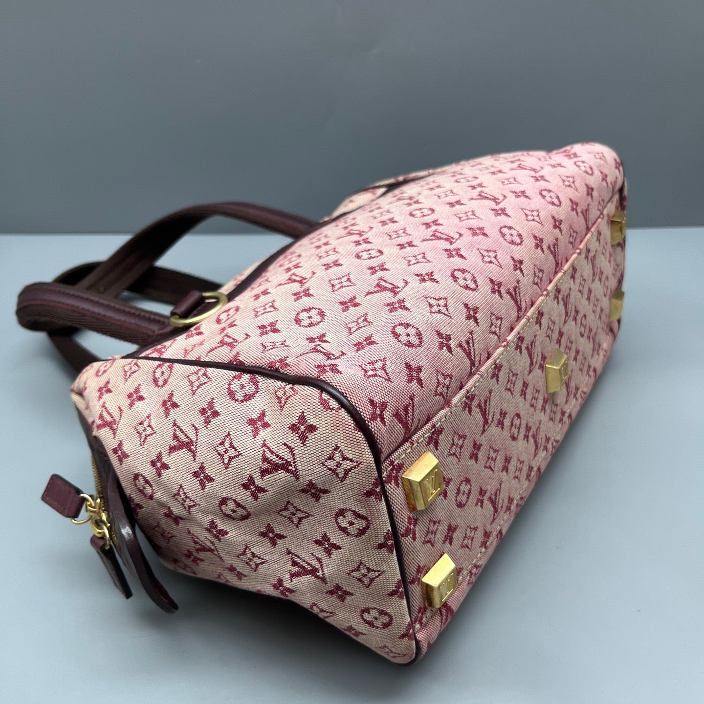 Louis Vuitton - Monogram Denim Boston Handbag - Denim canvas with leather trim - Multicolour - (small)