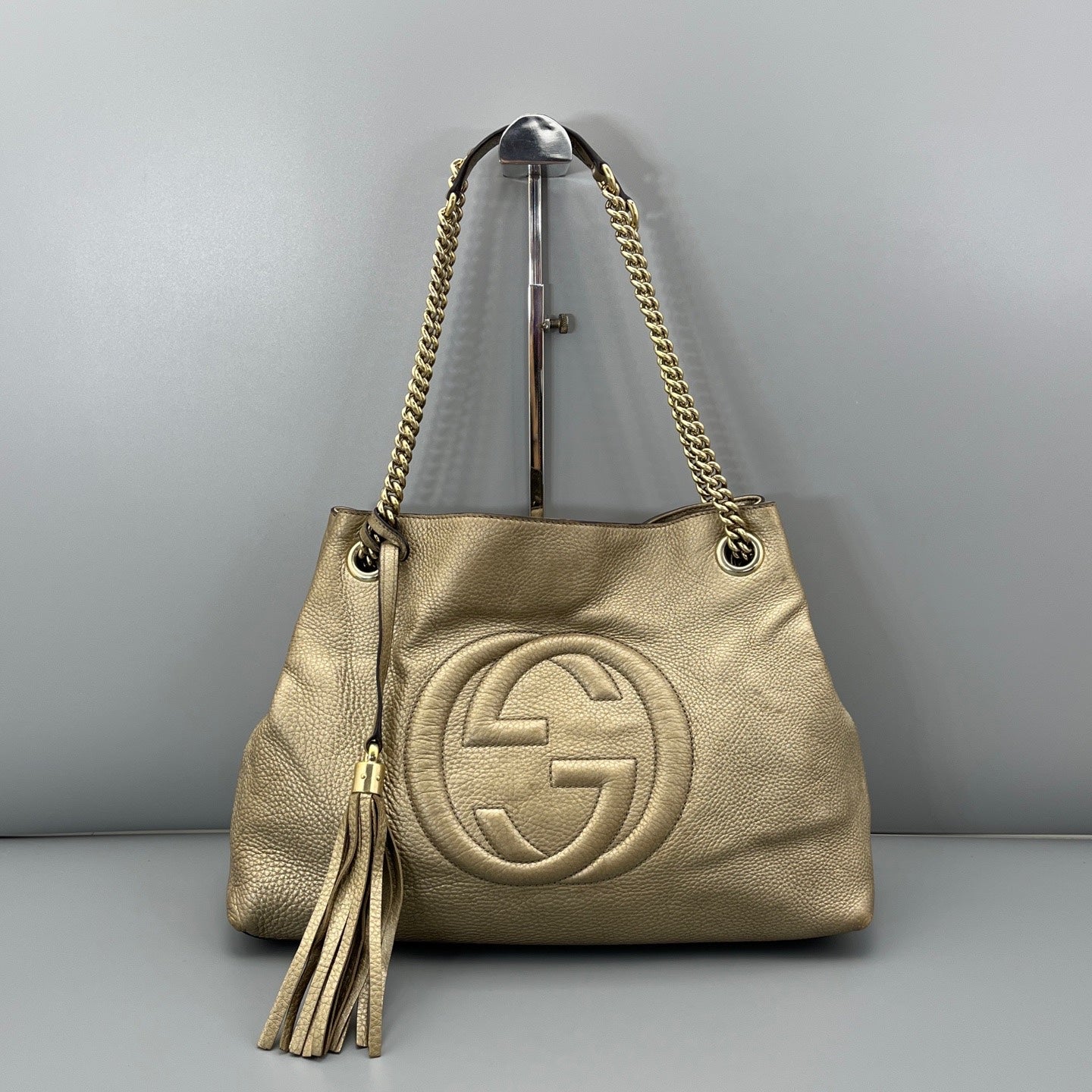 Gucci - Soho Tassel Tote Bag - Leather - Gold - (Large)