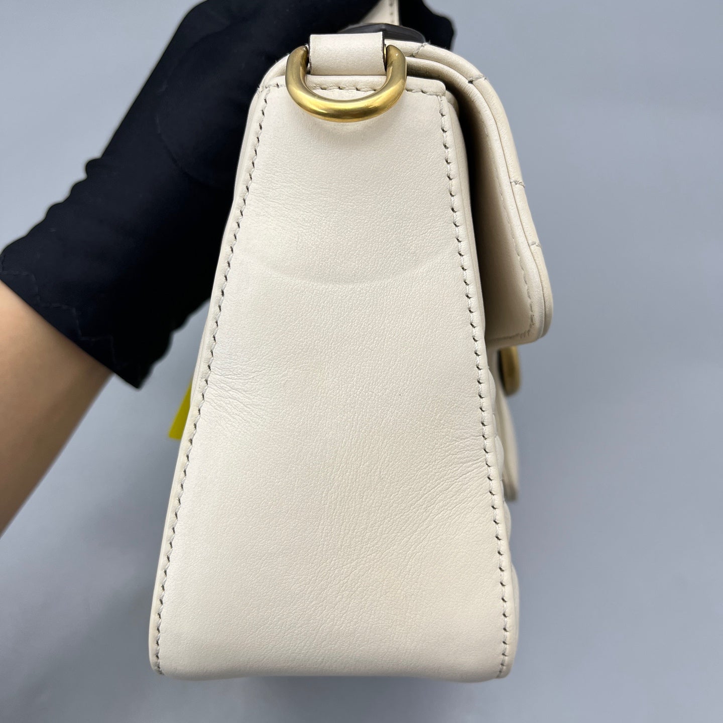 Gucci - GG Marmont Mini Messenger Bag - Leather - White - (mini)