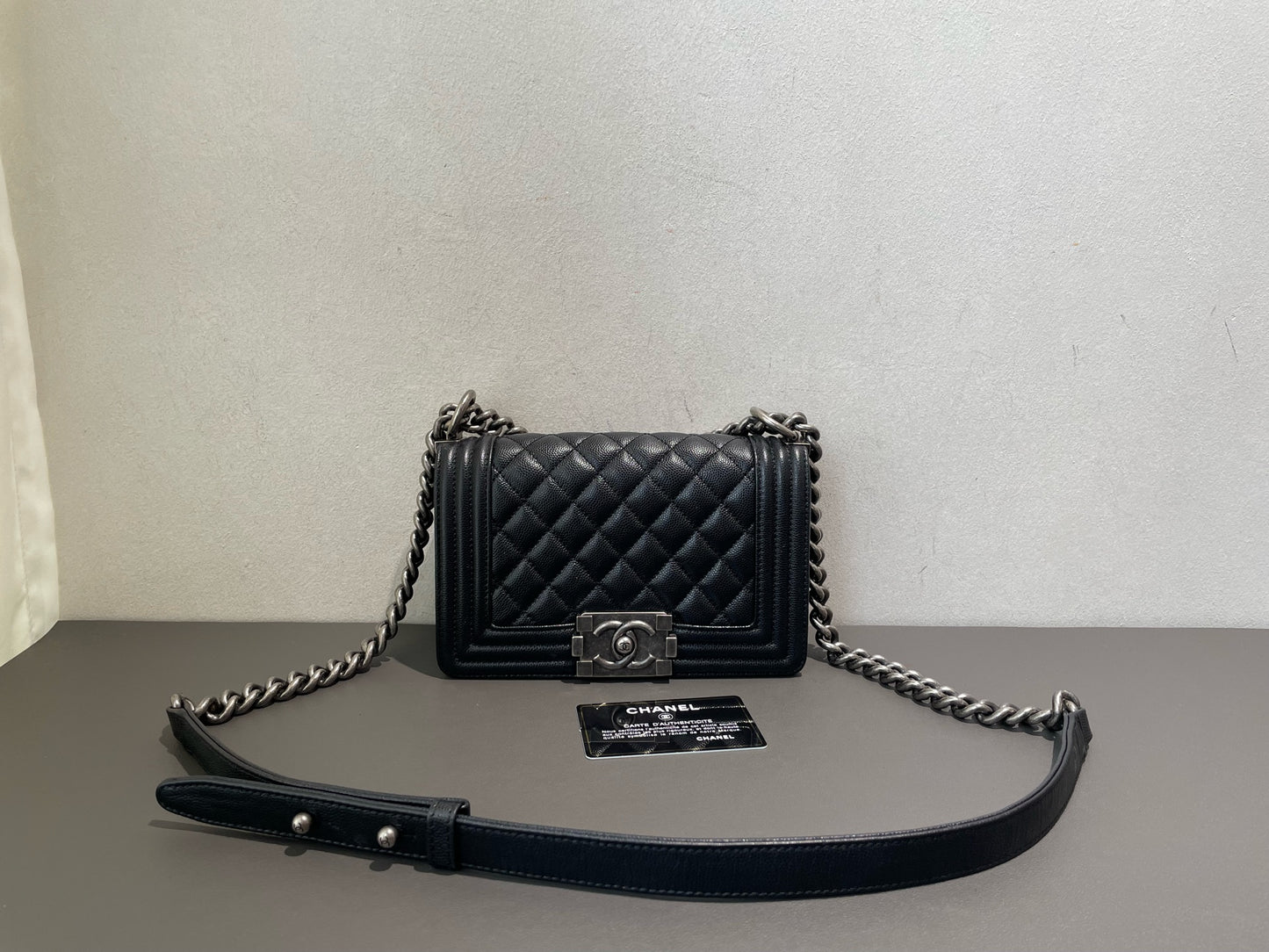 Chanel - Boy Bag Small - Caviar leather - Black - (small)