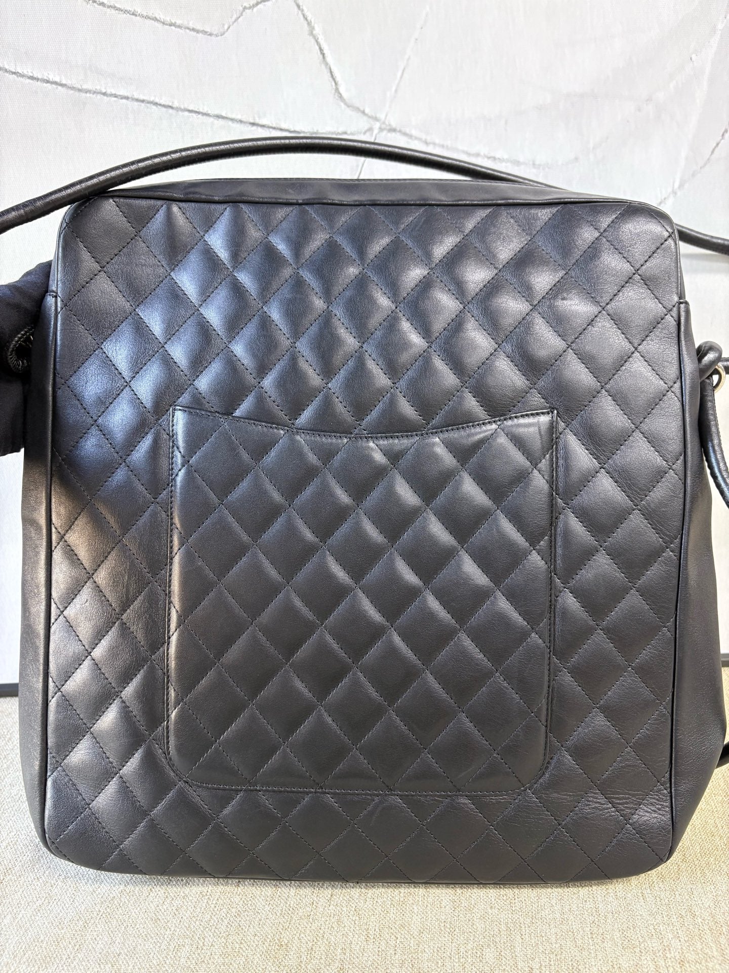 Chanel - Cambon Camera Bag - Cowhide leather - Black - (Large)