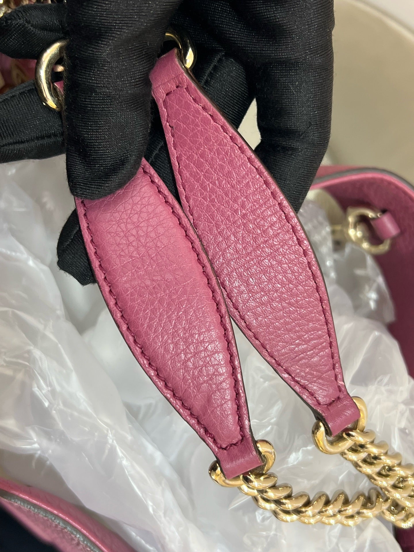 Gucci - Soho Tassel Tote - Grained leather - Burgundy - (Medium)