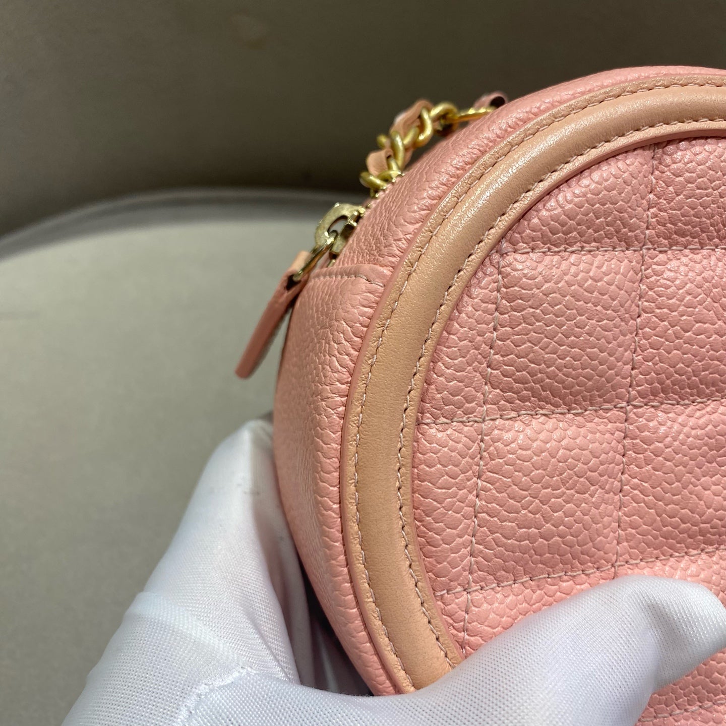Chanel - Round Mini Bag - Caviar leather - Pink - (mini)
