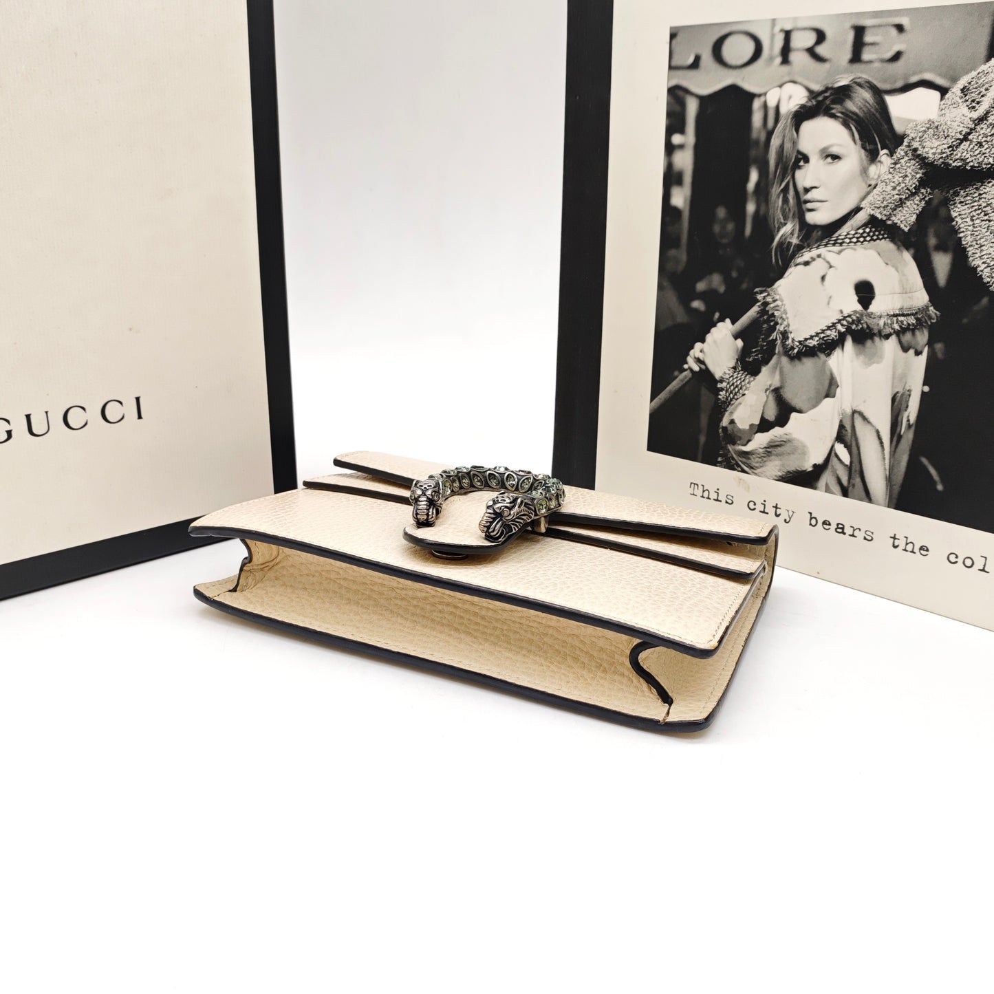 Gucci - Dionysus Super Mini - Grained leather - Off-white - (mini)