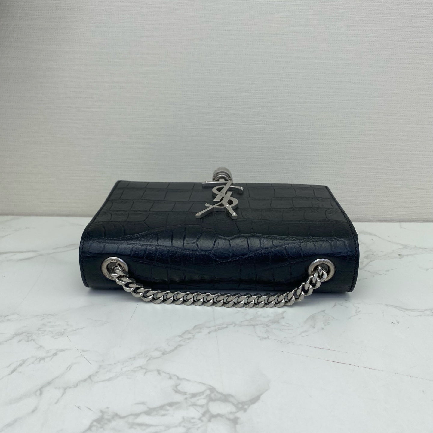 Saint Laurent - Kate Tassel - Crocodile-embossed leather - Black - (Small)