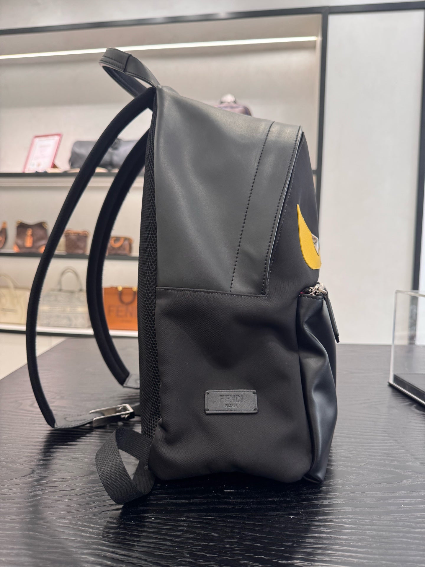 Fendi - Monster Eyes Backpack - Polyamide and Leather - Black - (Medium)