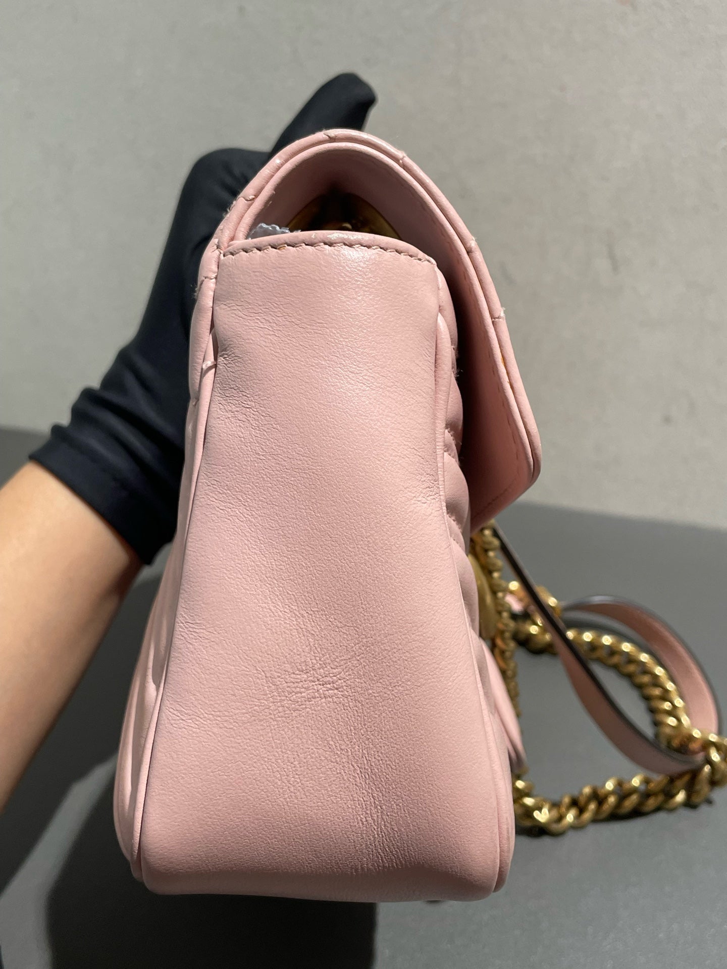 Gucci - GG Marmont Matelassé Small Shoulder Bag - Leather - Pink - (small)