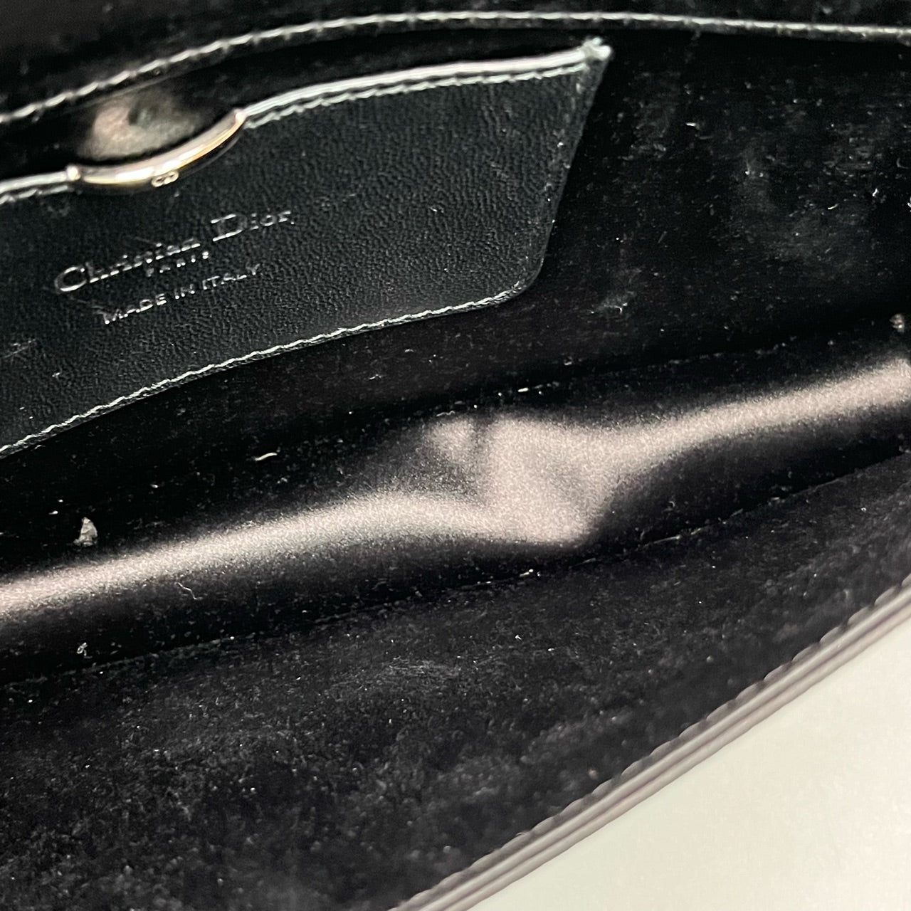 Dior - Diorama Chain Wallet - Satin - Black - (mini)