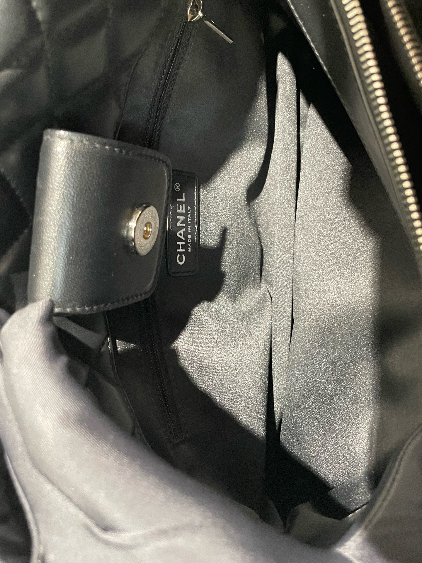 Chanel - Large Shopping Tote - Lambskin leather - Black - (Large)