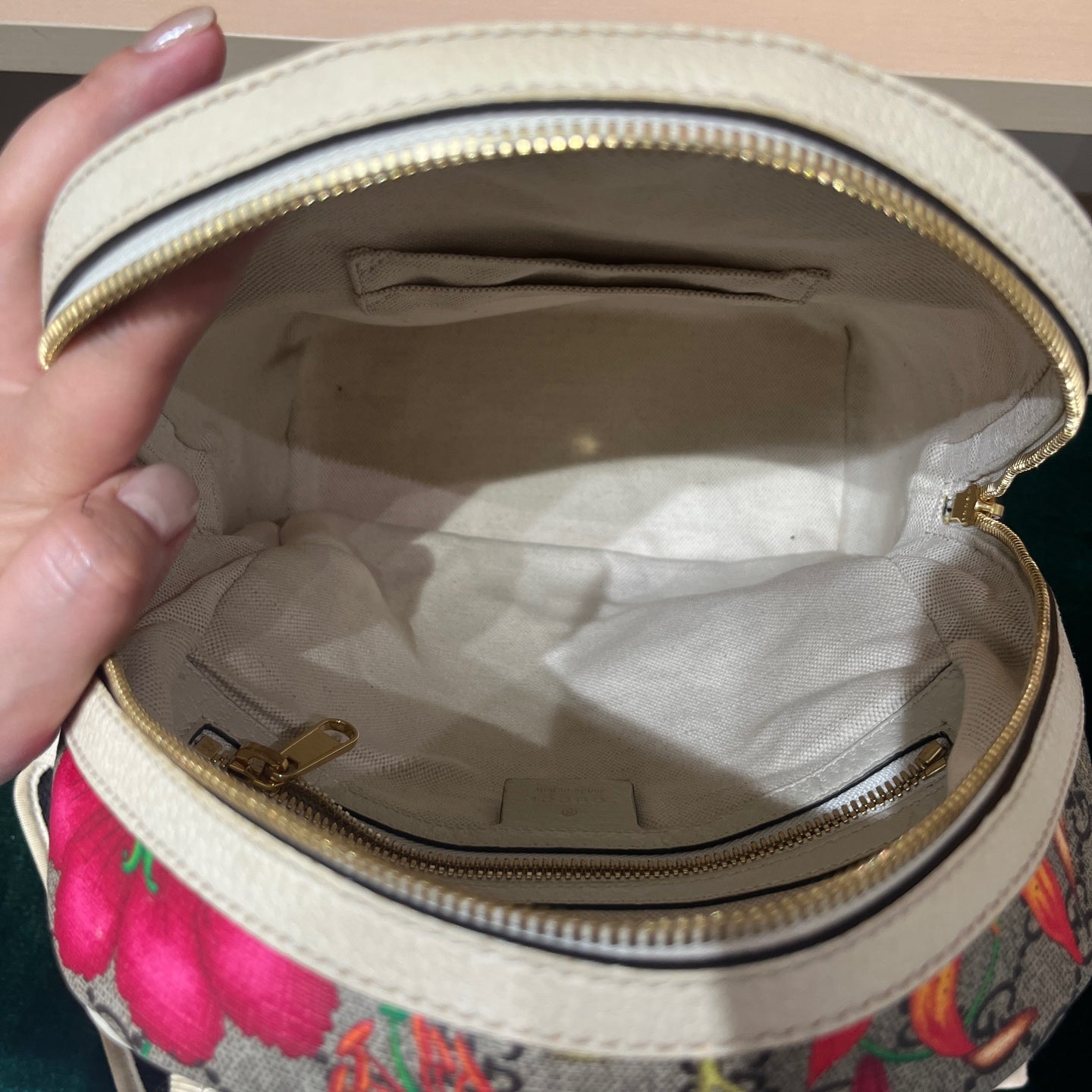 Gucci - GG Supreme Floral Backpack - Coated canvas with leather trim - Multicolour - (small)