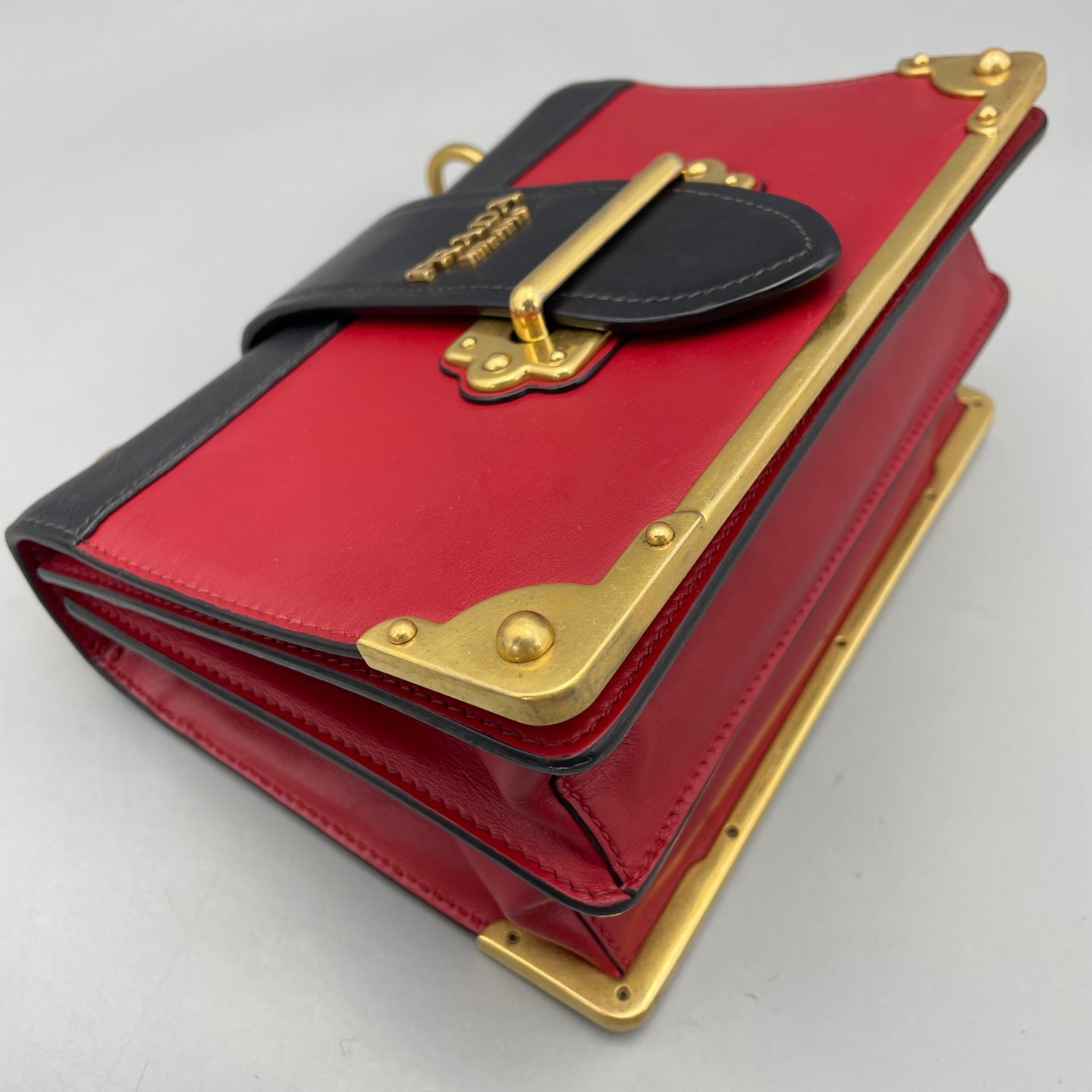 Prada - Cahier Bag - Leather - Red with Black accents - (small)