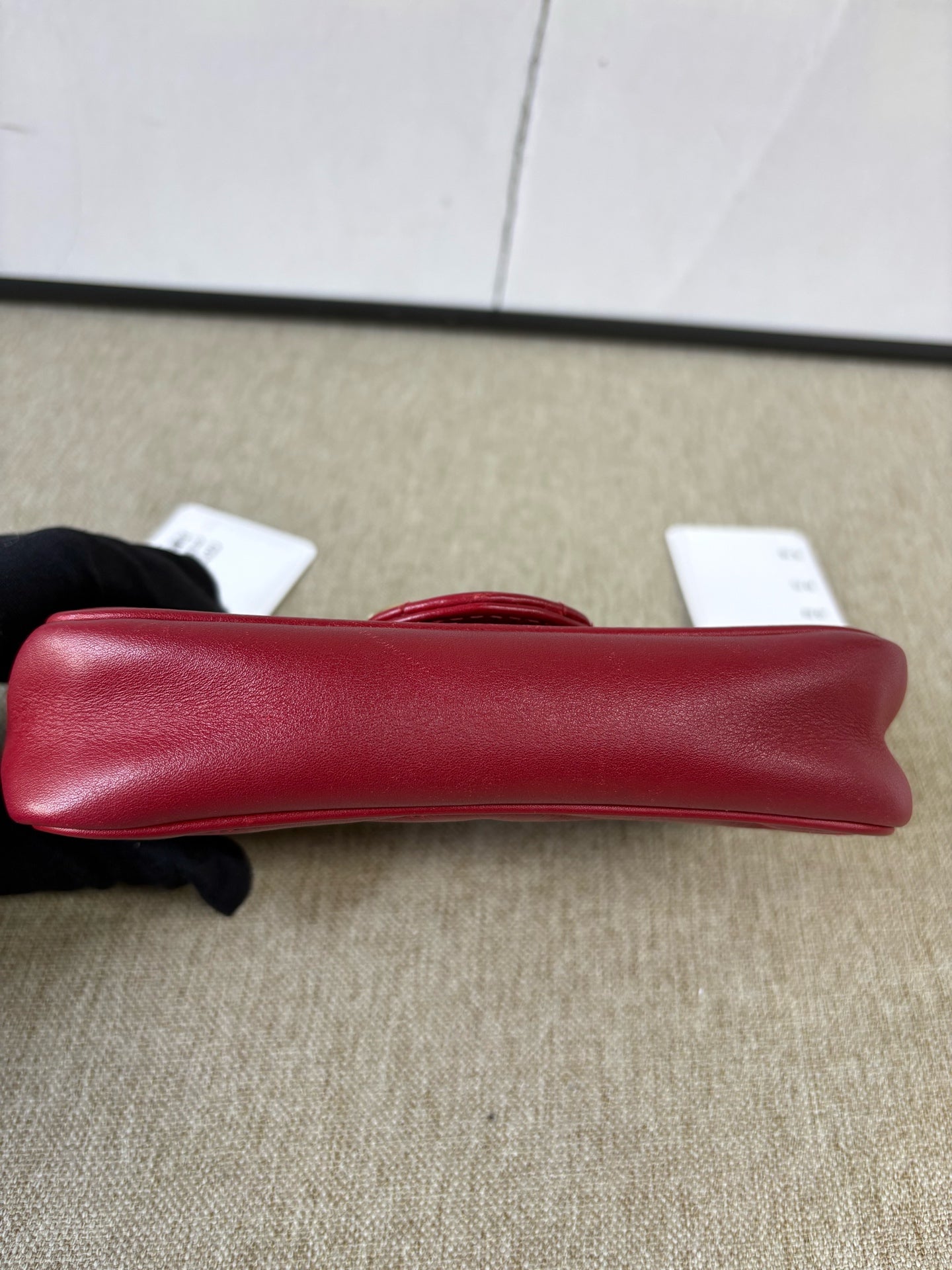 Gucci - GG Marmont Mini Chain Bag - Leather - Red - (mini)