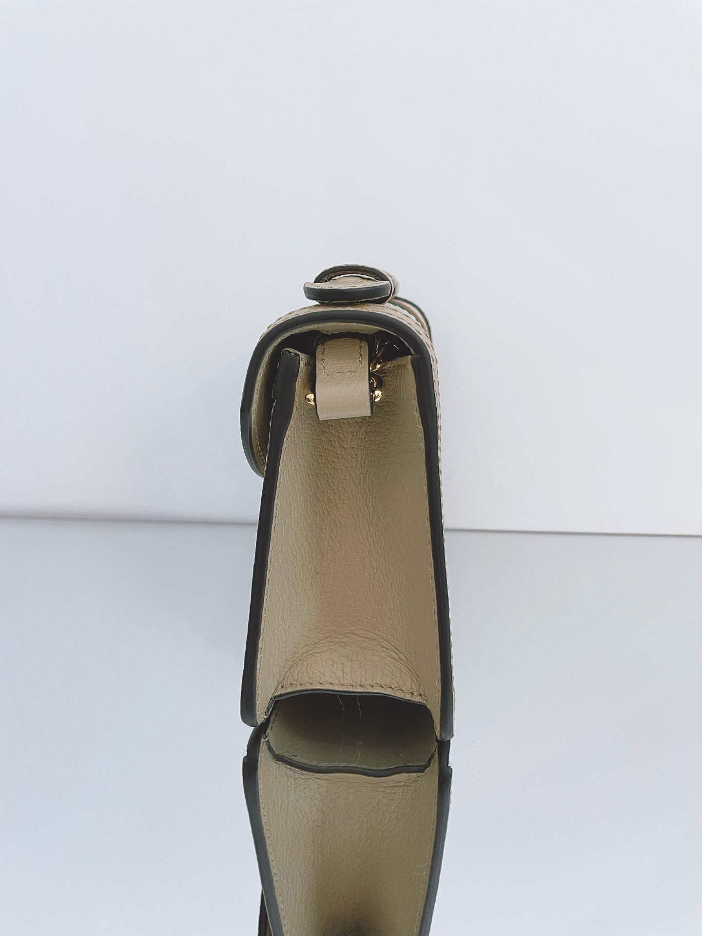 Gucci - Ophidia Mini Messenger Bag - GG Supreme canvas with leather trim - Beige - (mini)