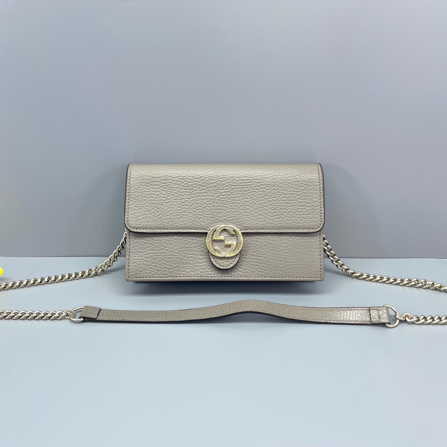 Gucci - Interlocking G WOC - Grained leather - Grey - (small)