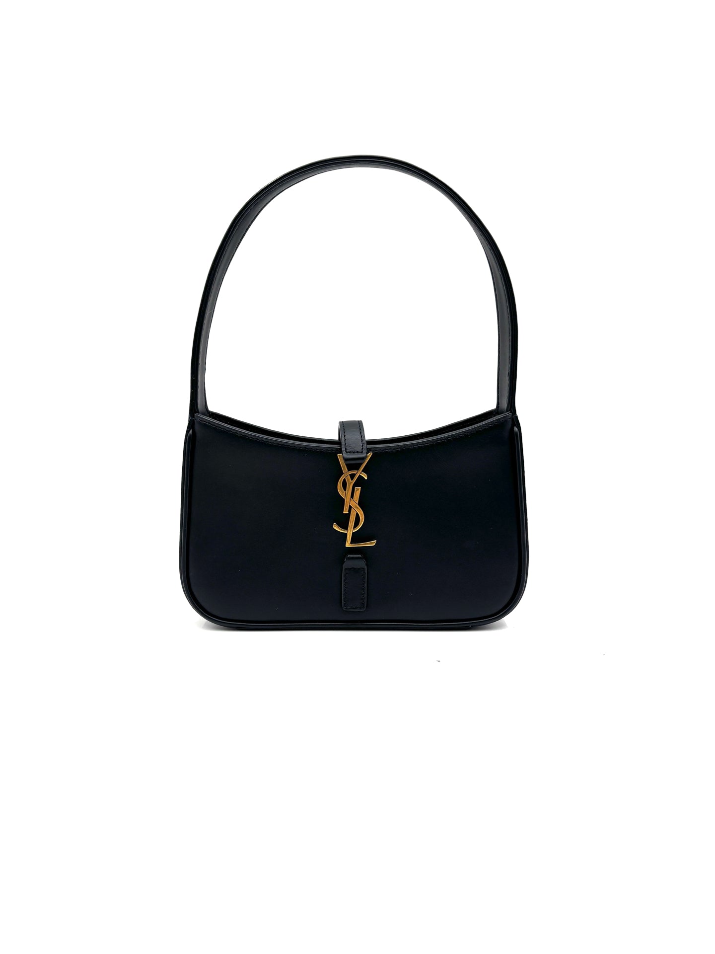Saint Laurent - LE 5 À 7 Hobo Bag - Patent leather - Black - (mini)