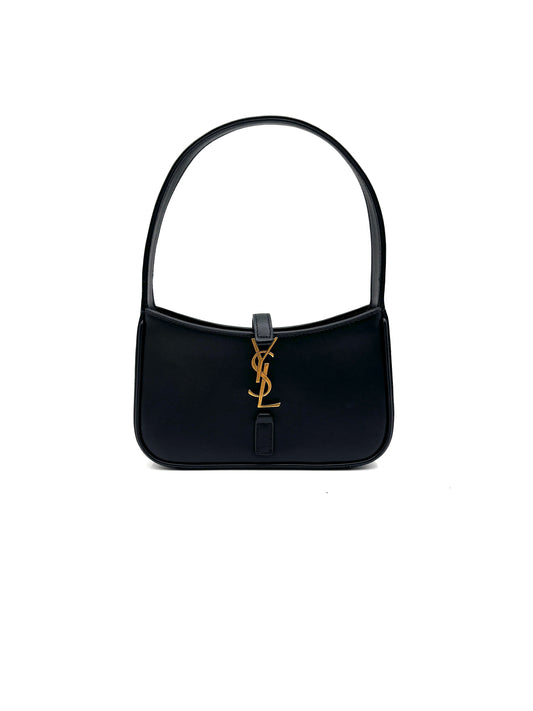 Saint Laurent - LE 5 À 7 Hobo Bag - Patent leather - Black - (mini)