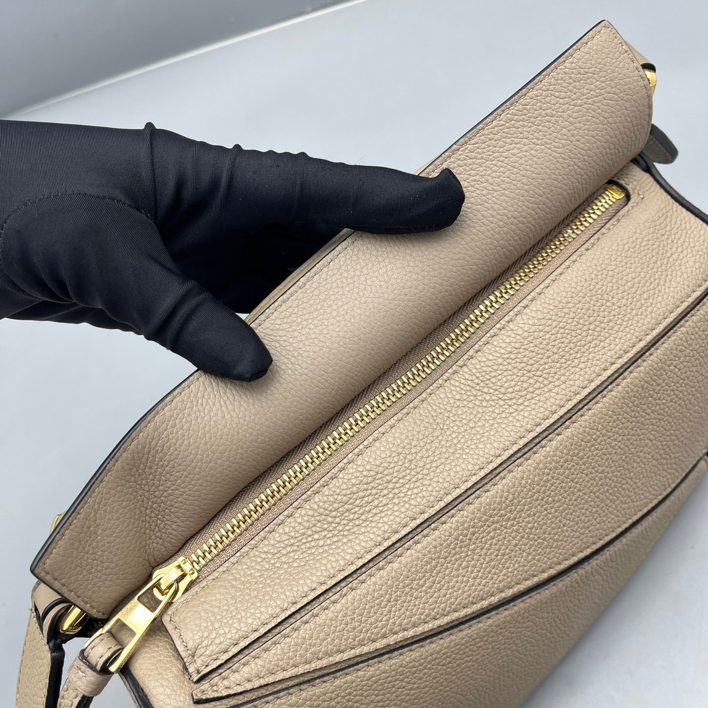 LOEWE - Puzzle Bag Small - Grained calfskin leather - Beige - (Small)