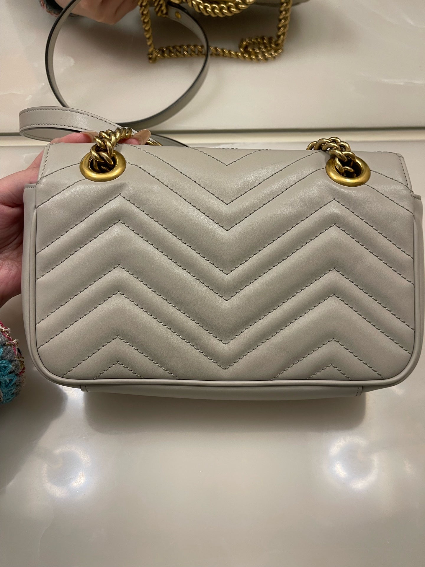 Gucci - Marmont 22 - Leather - Grey - (mini)