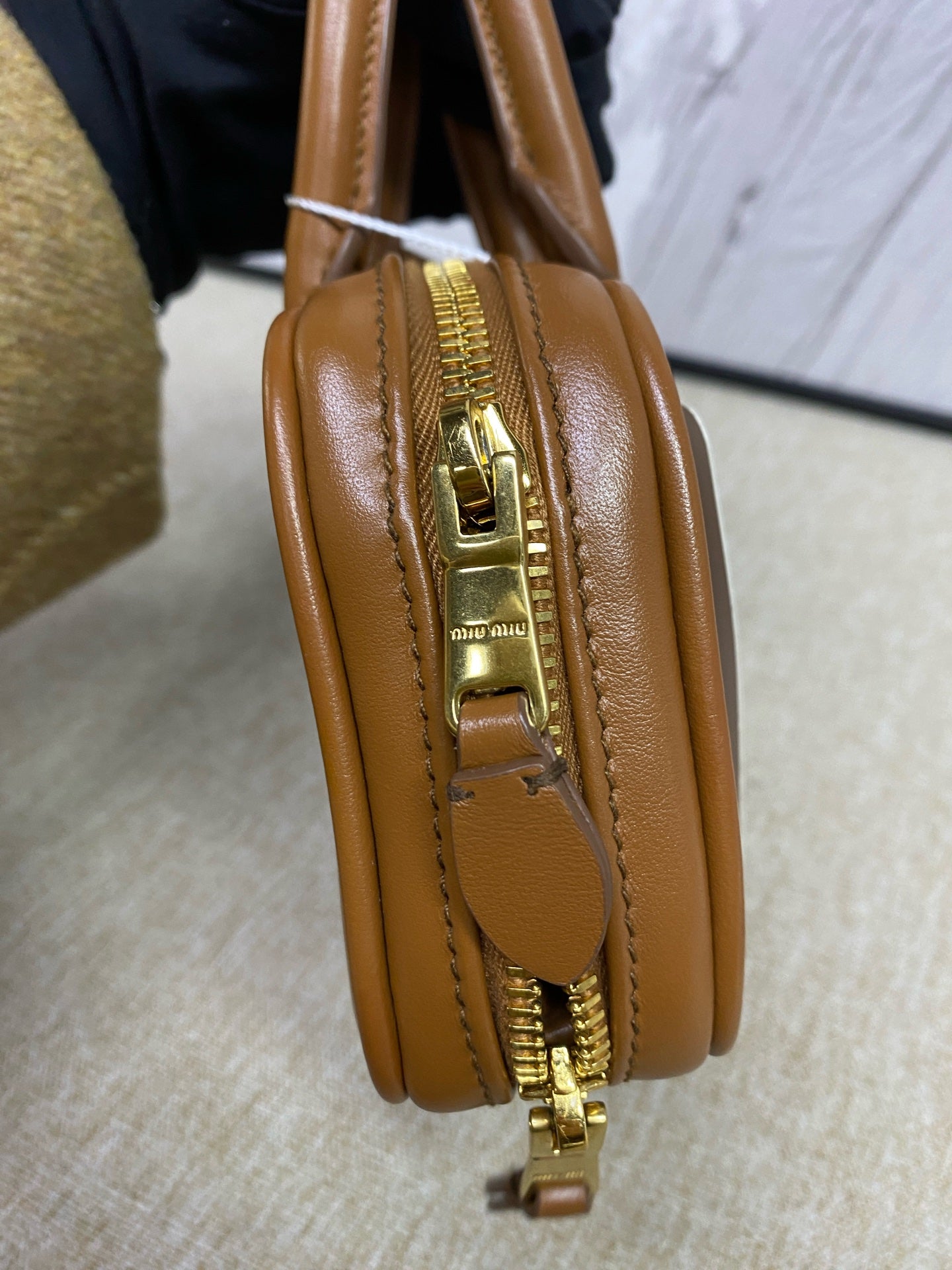 Miu Miu - Arcadie Bowling Bag - Leather - Brown - (mini)