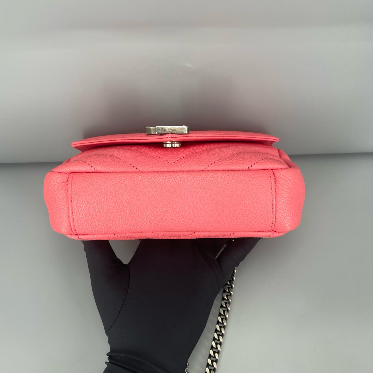 Saint Laurent - College Mini Messenger Bag - Leather - Pink - (mini)