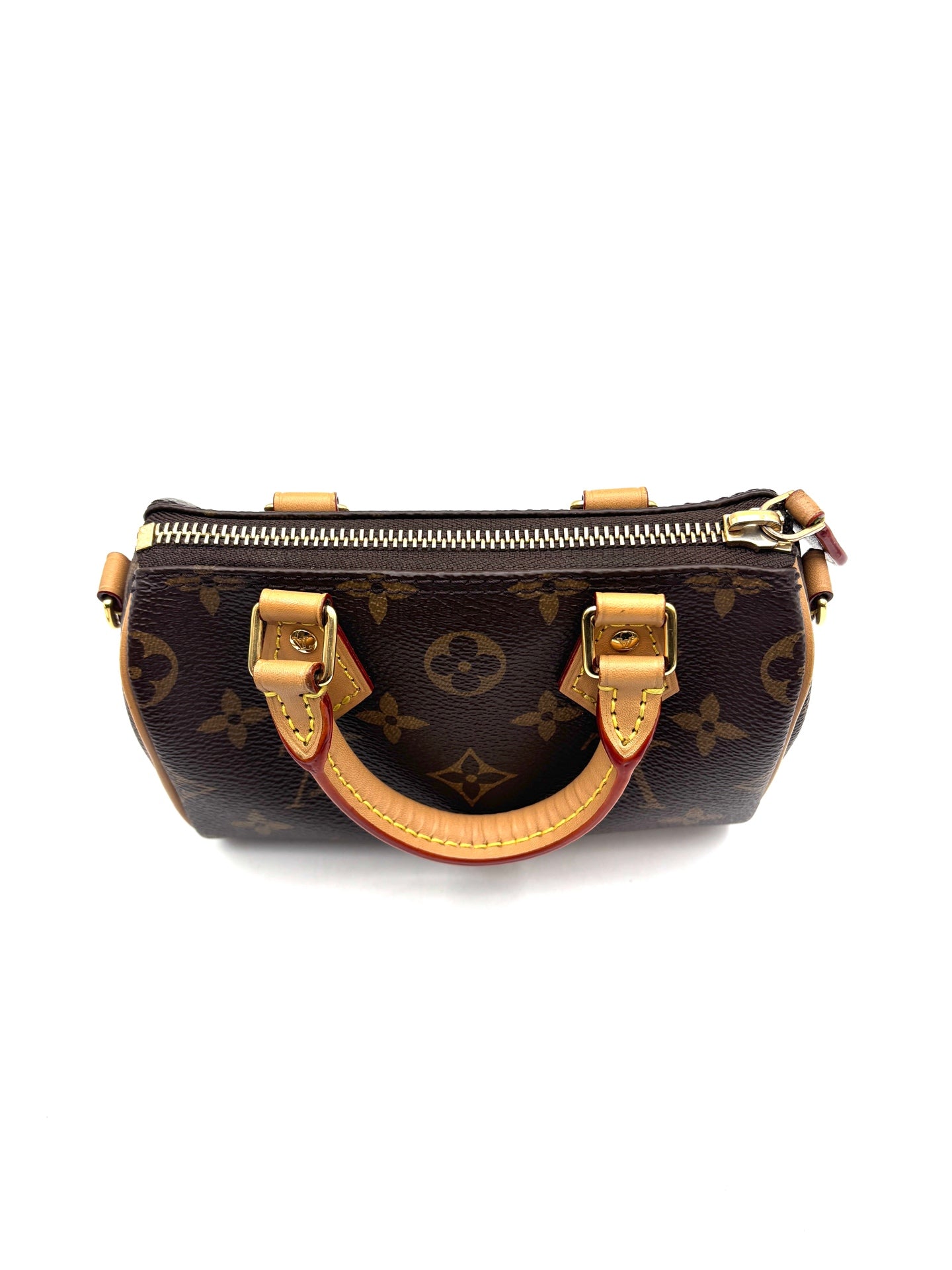 Louis Vuitton - Speedy Nano - Monogram coated canvas with natural cowhide leather trim - Brown - (mini)