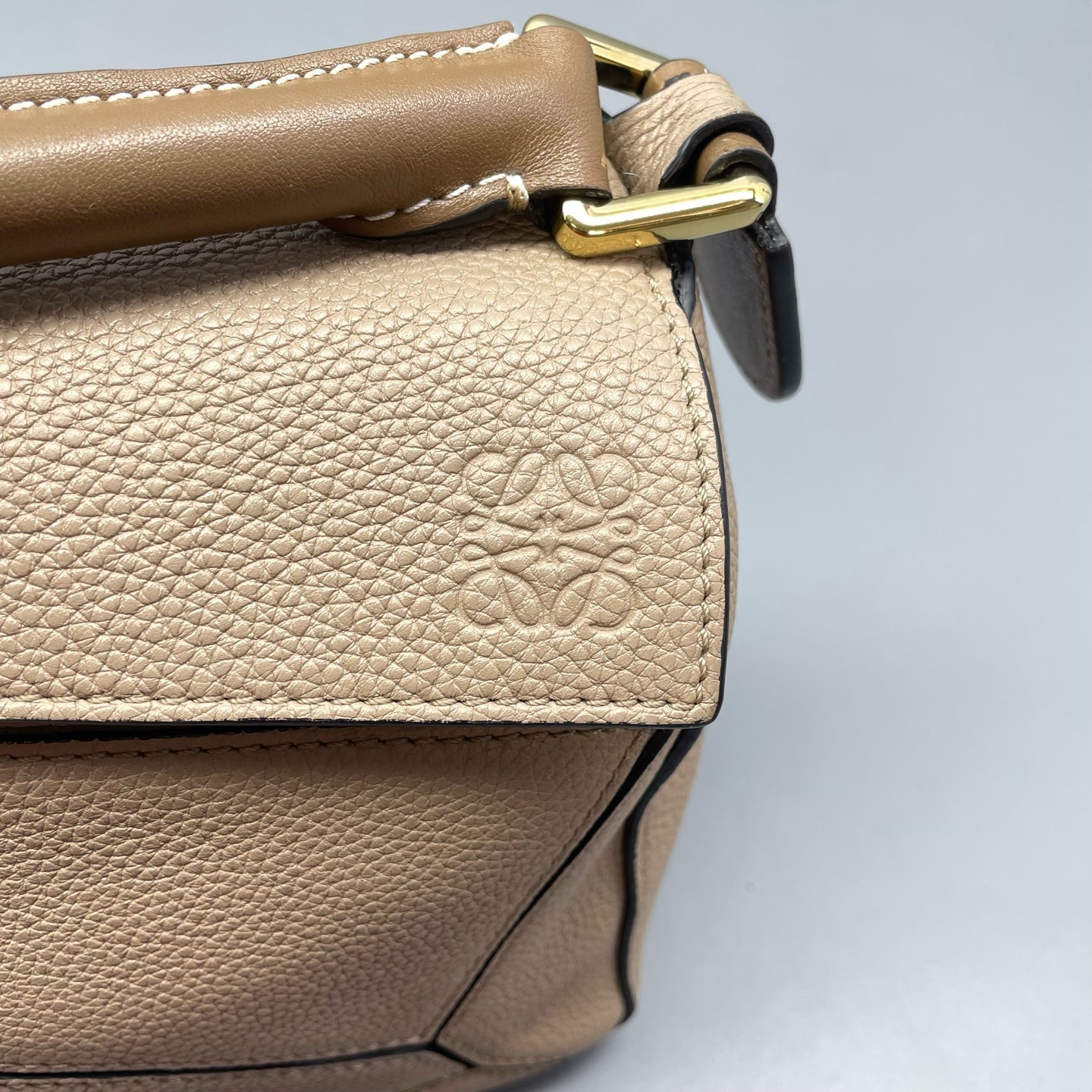 Loewe - Puzzle Bag Small - Grained calfskin leather - Beige - (Small)