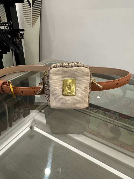 Dior - Oblique Monogram Canvas Belt Pouch - Canvas and Leather - Brown - (mini)
