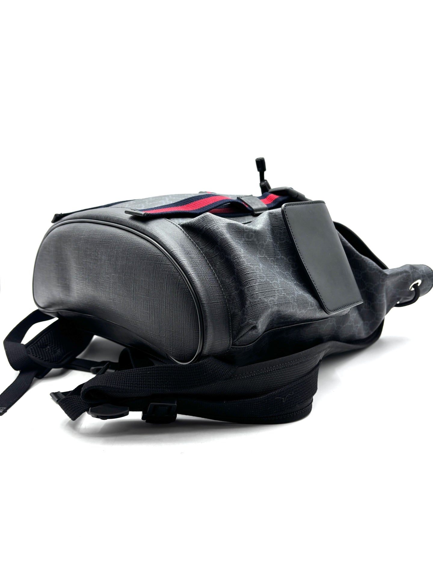 Gucci - GG Supreme Canvas Backpack - Canvas and leather patchwork - Black and Grey - (large)