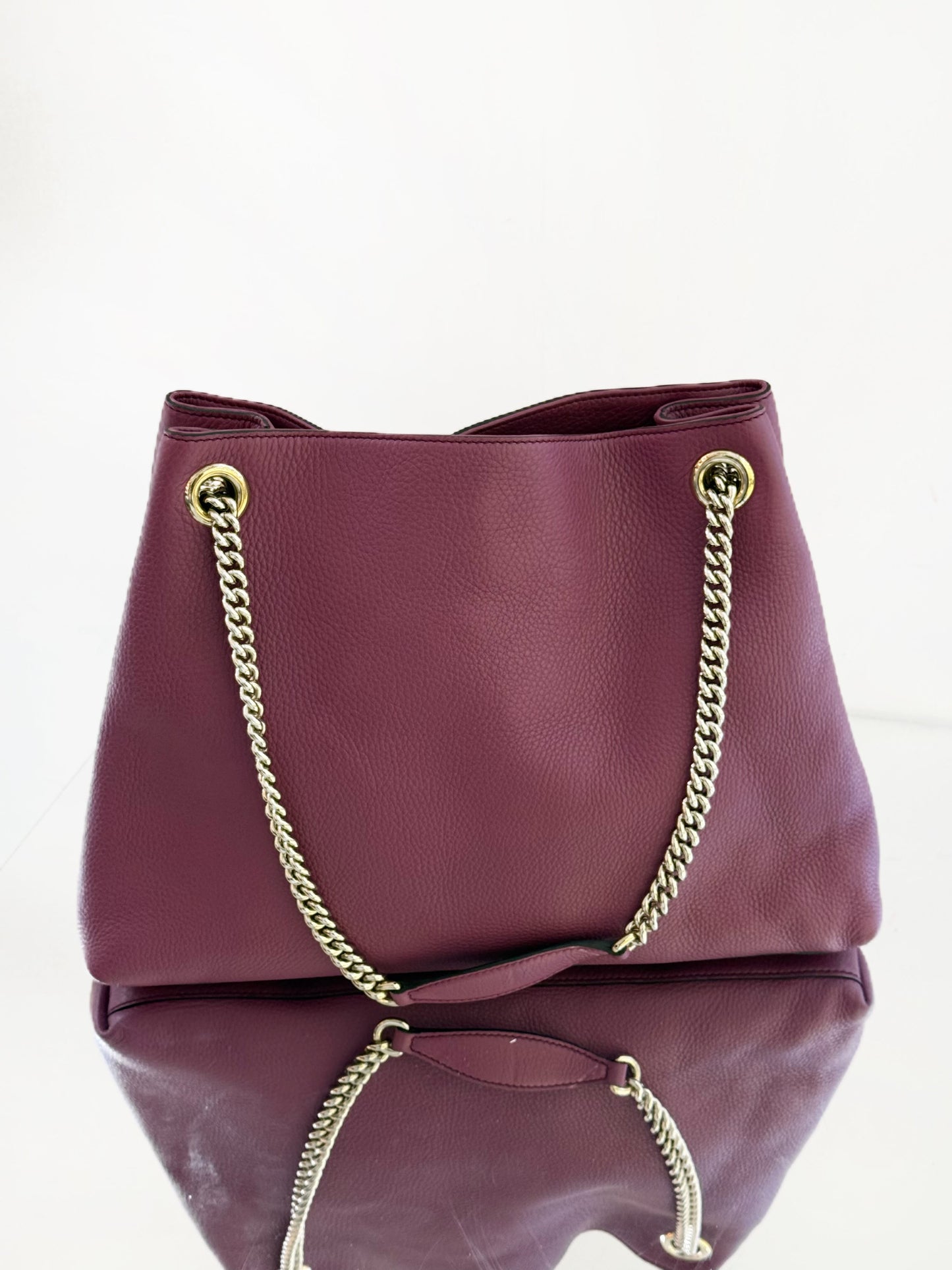 Gucci - Soho Tassel Tote - Grained leather - Burgundy - (Medium)