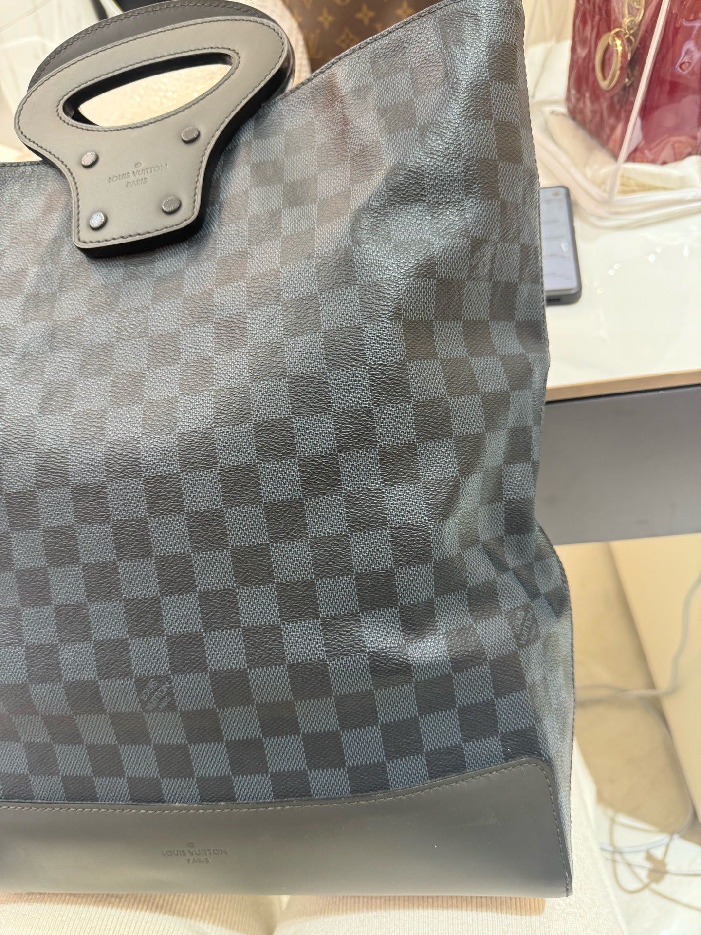 Louis Vuitton - Damier Graphite Music Score Tote Bag - Coated canvas with leather trim - Grey - (Large)