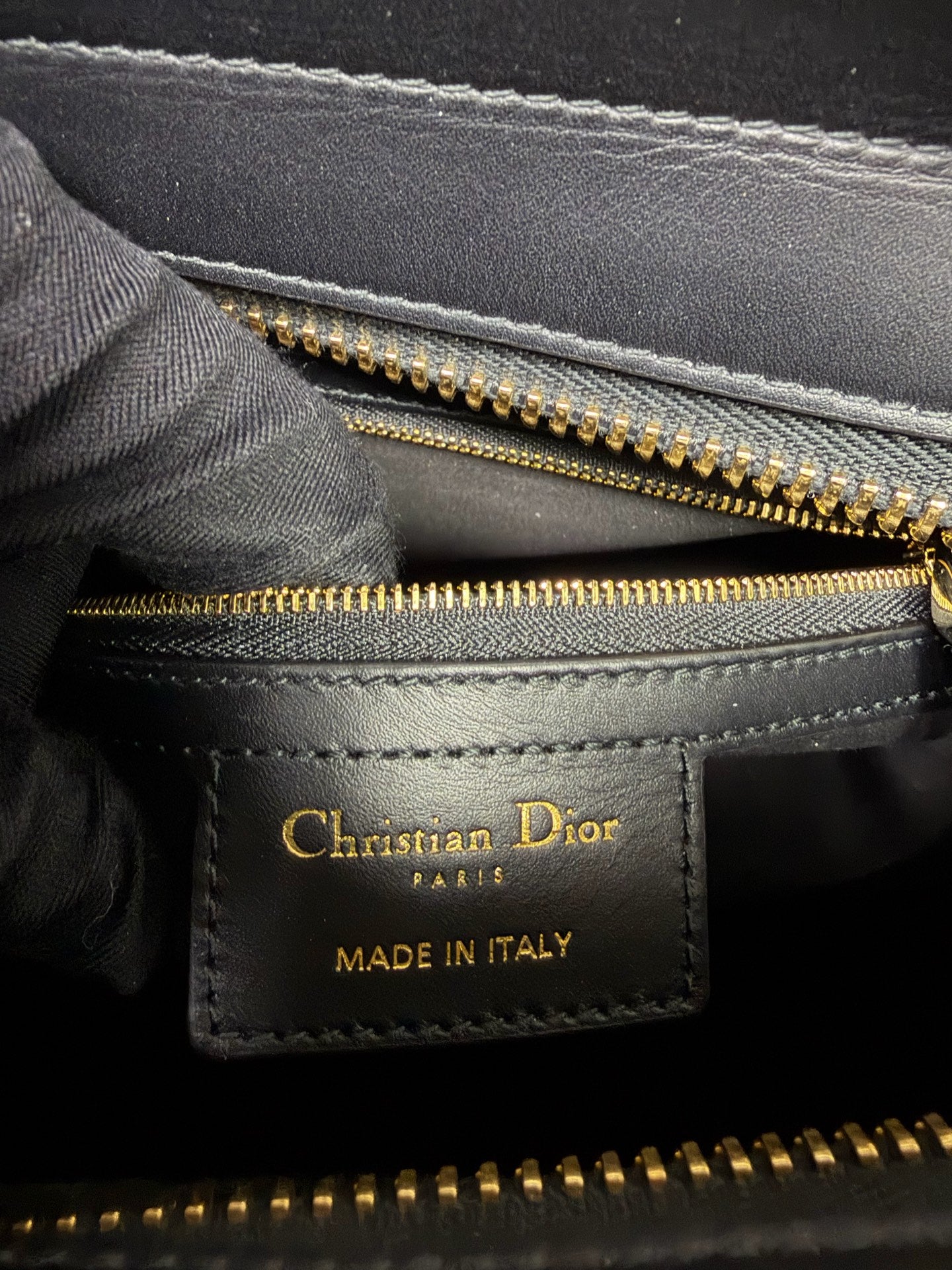 Dior - Lady D-Sire Medium - Lambskin leather - Black with Gold-Tone Hardware - (medium)