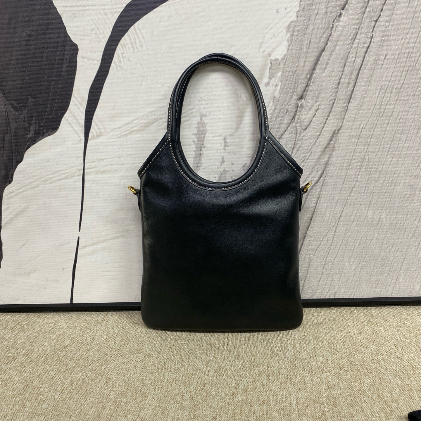 MiuMiu - Ivy Mini Tote Bag - Leather - Black - (mini)