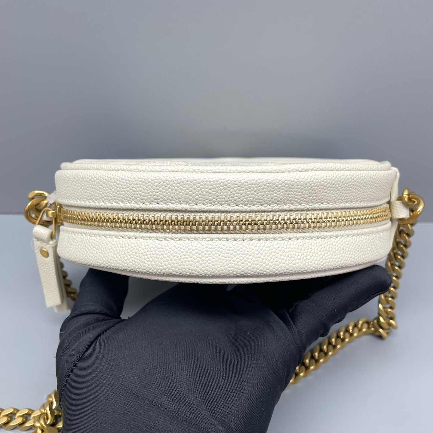 Saint Laurent - Circle Bag - Grained leather - White - (mini)