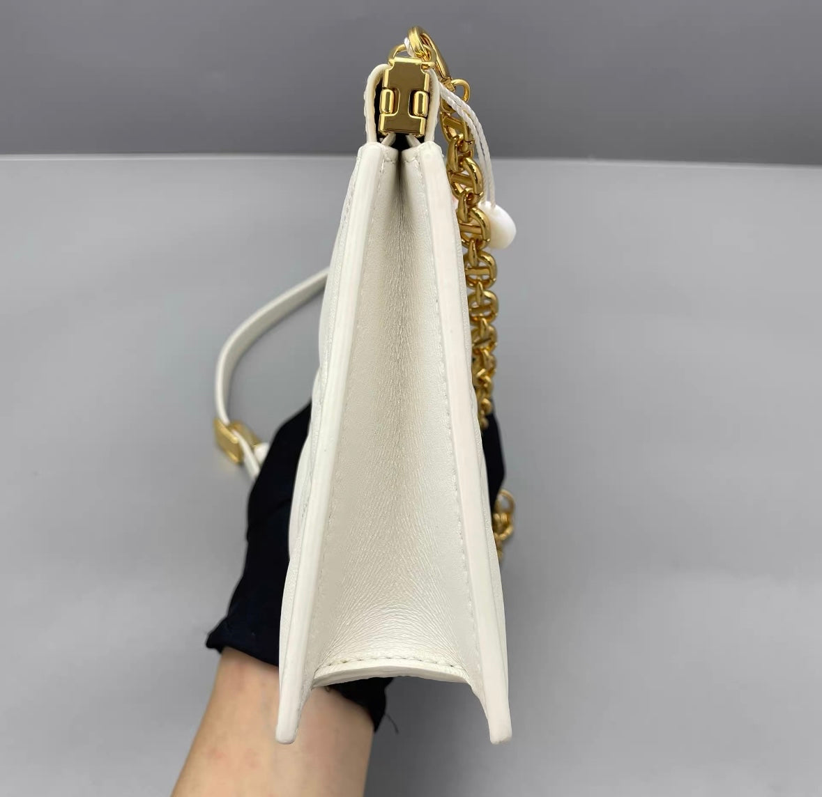Dior - Caro Chain Bag - Leather - White - (Small)