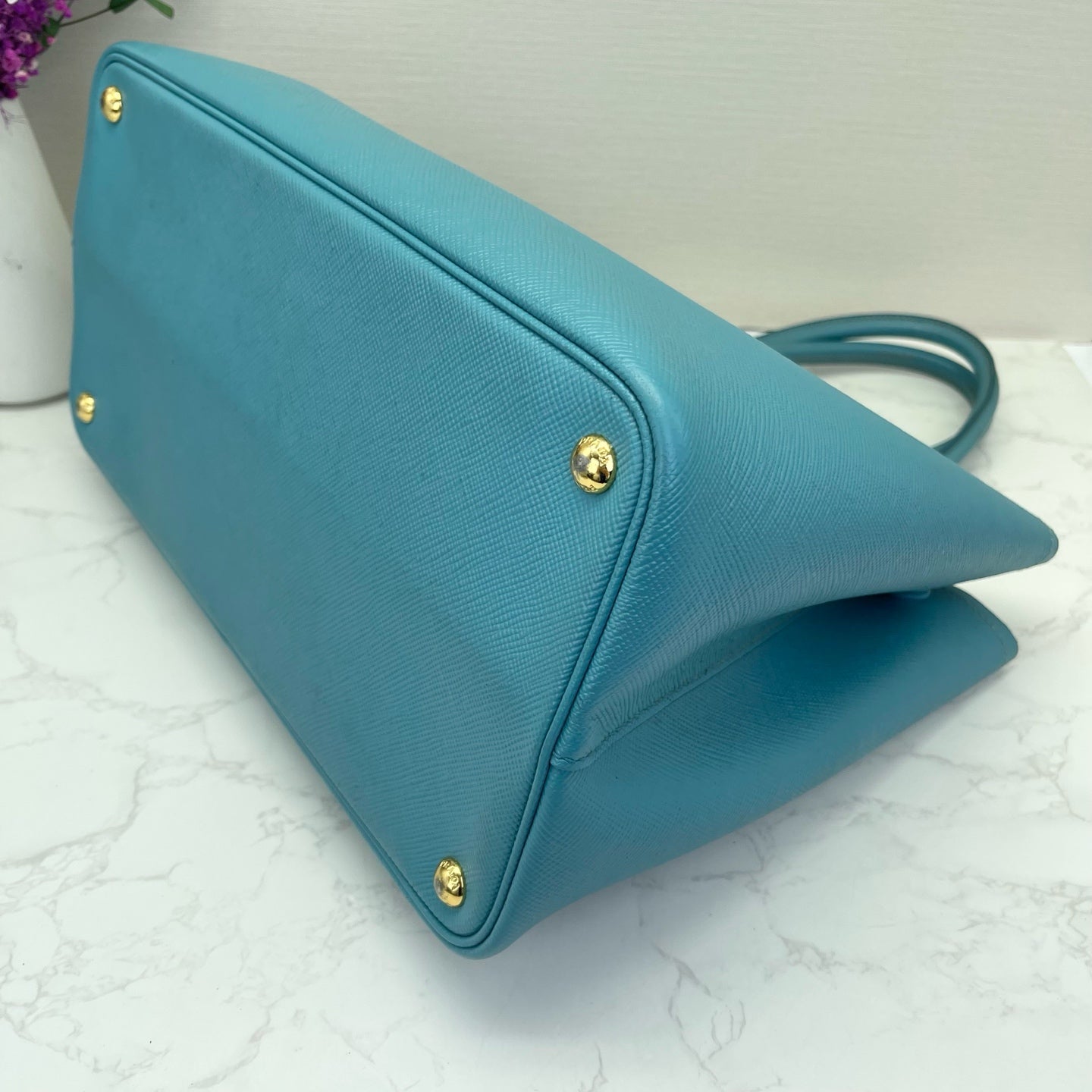 Prada - Double - Saffiano leather - Teal Blue - (medium)