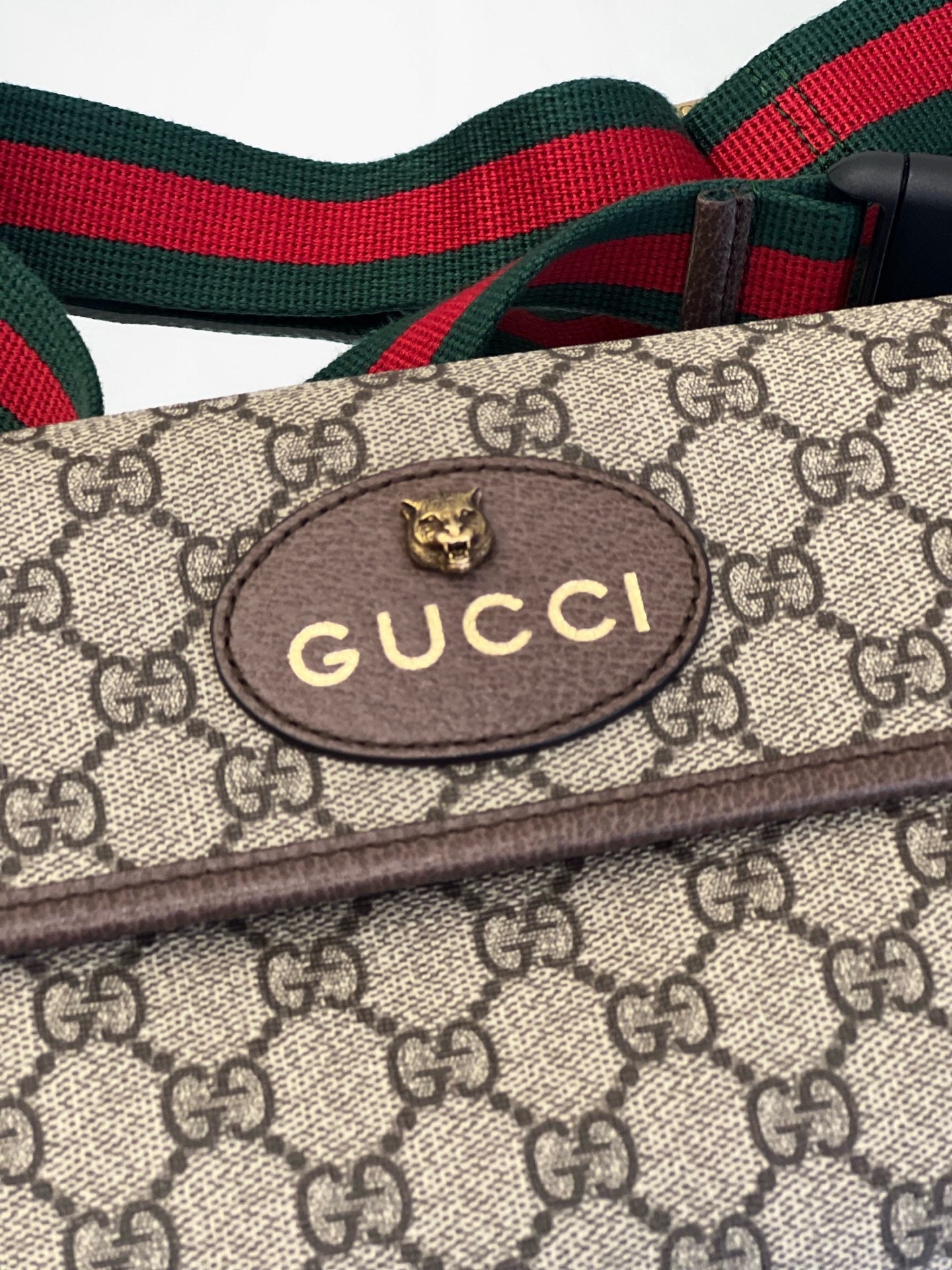 Gucci - Ophidia GG Supreme Tiger Head Belt Bag - Coated canvas with leather trim - Beige - (Small)