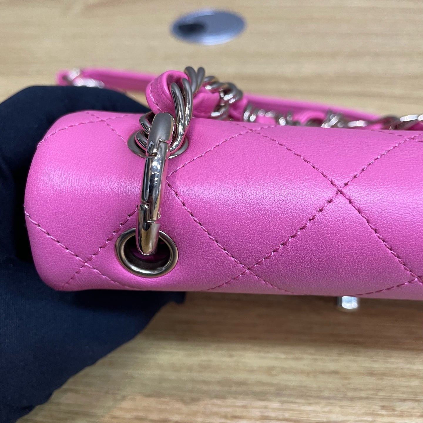 Chanel - Classic Flap Mini (Large Rectangular) - Lambskin leather - Pink - (mini)