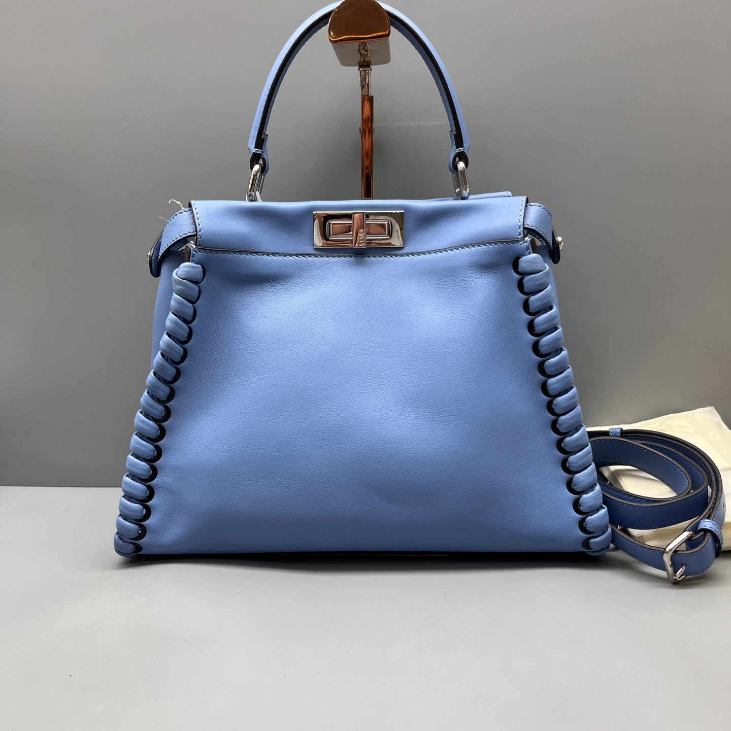 Fendi - Peekaboo - Calfskin leather - Blue - (Small)