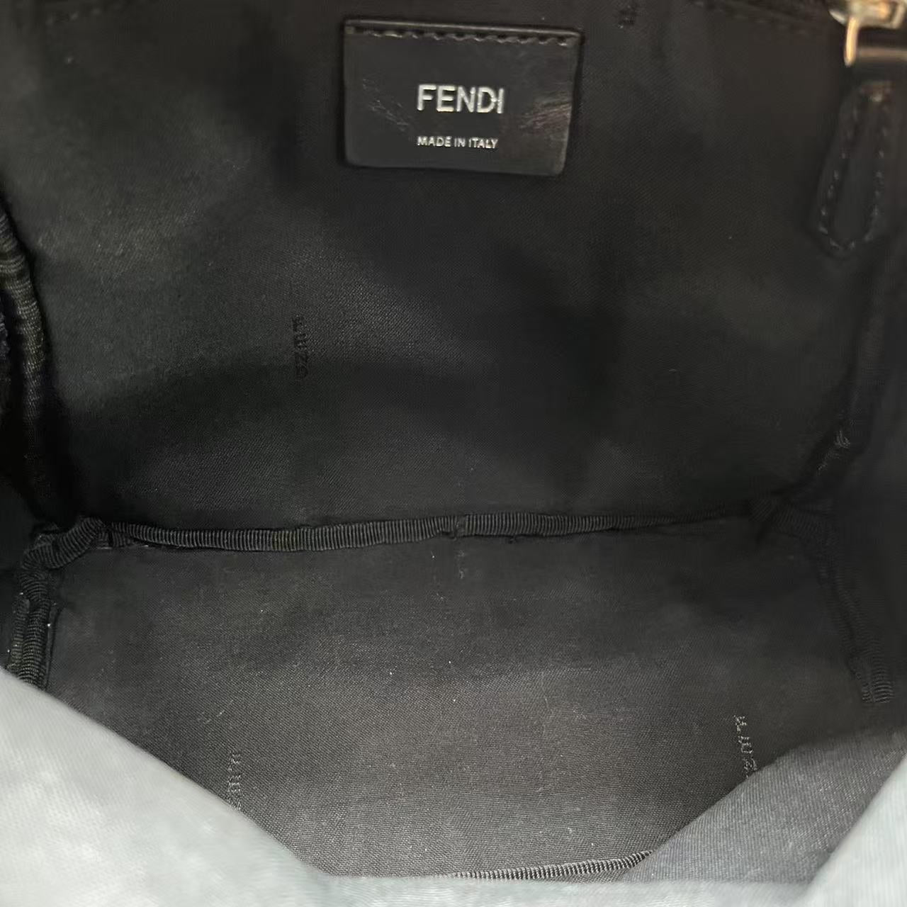 Fendi - Bag Bugs Monster Small Backpack - Polyamide with Leather and Fur trim - Black - (Small)